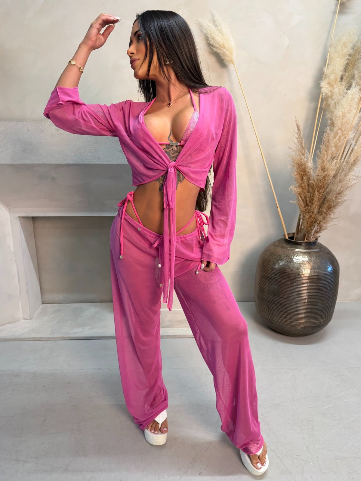 Conjunto Saída Ipanema Pink